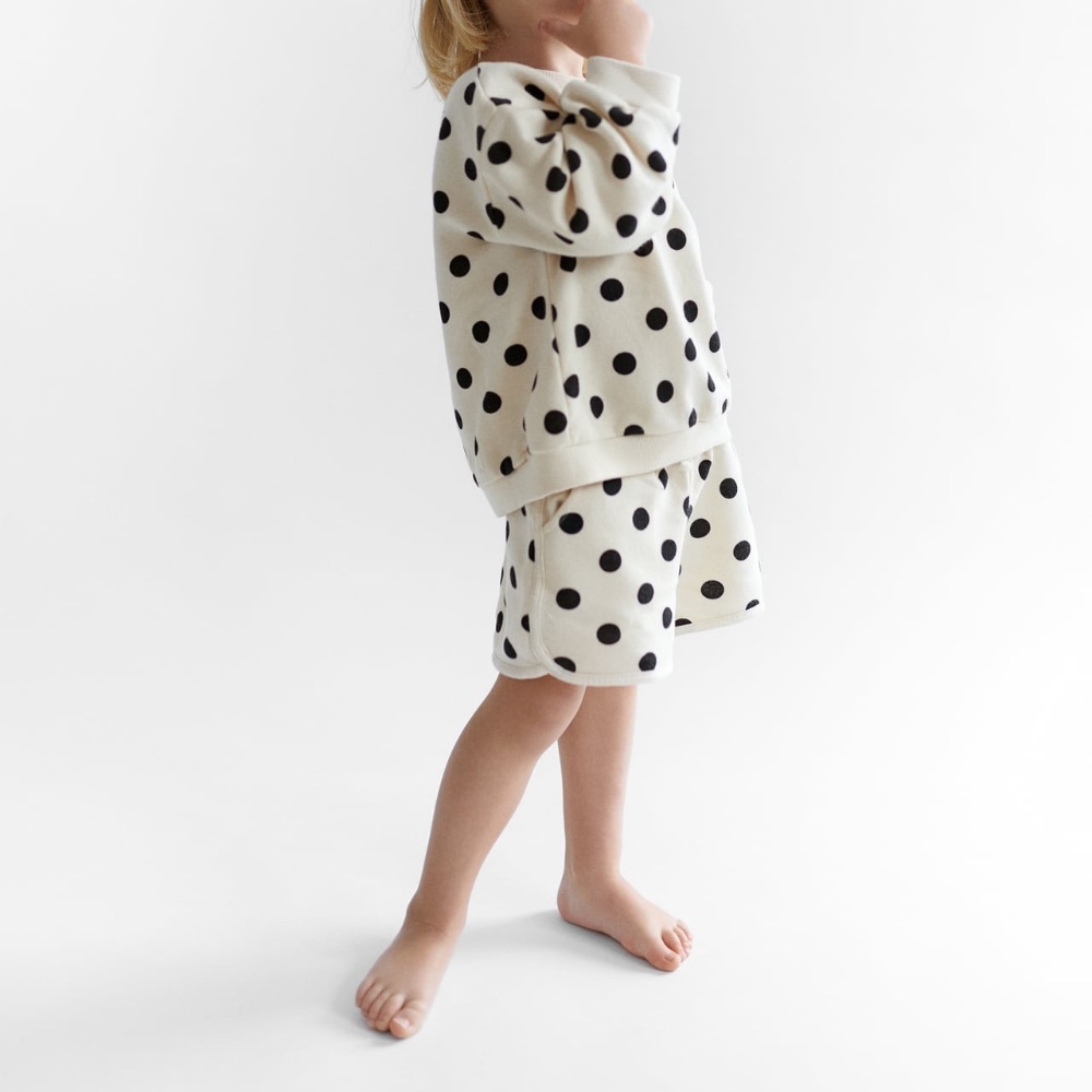 Zara Polkadot Jersey Plush Sweat Set 4-5